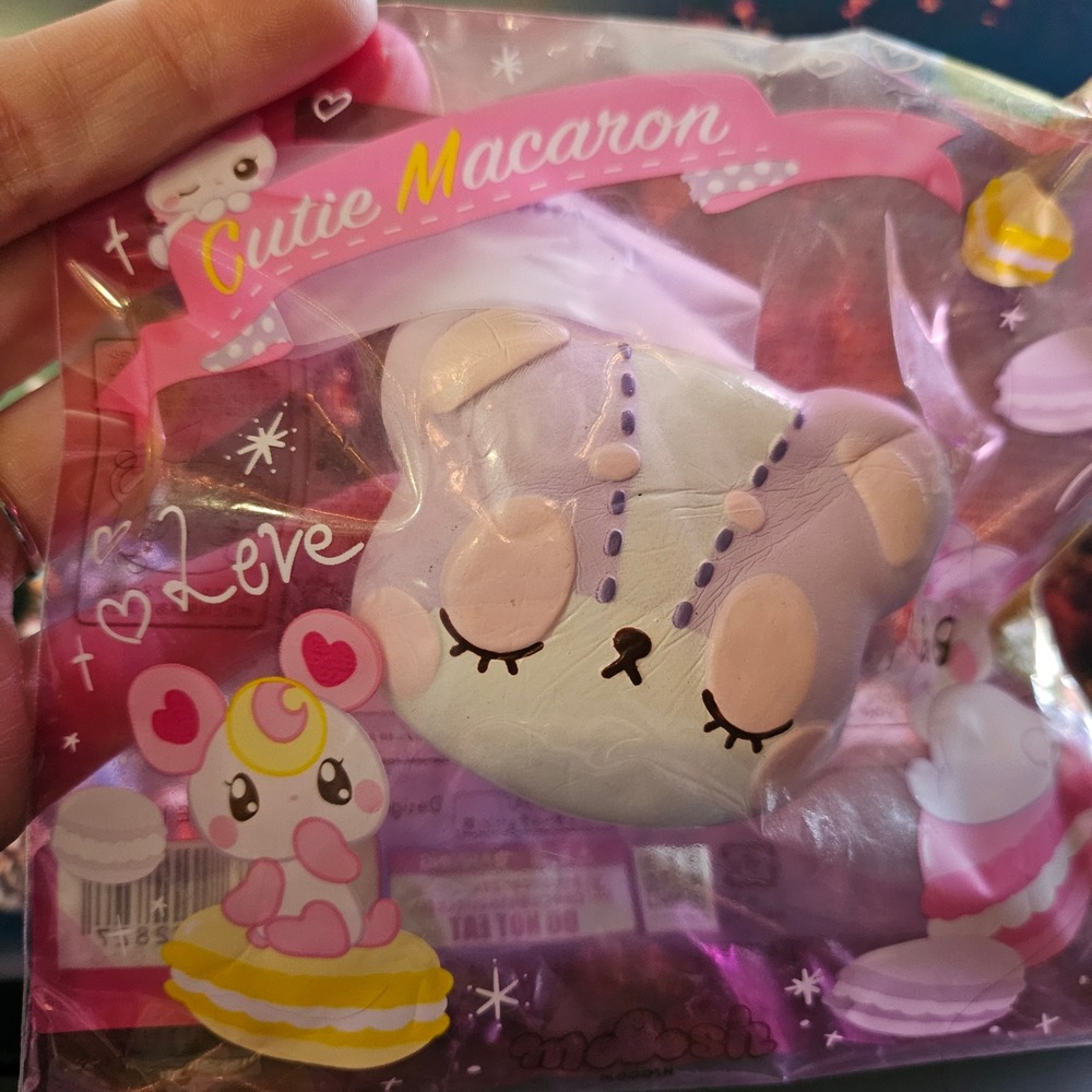 IBLOOM Squishies Cutie Macaron Harajuku Bear Squishy Scented Slow Rising Purple